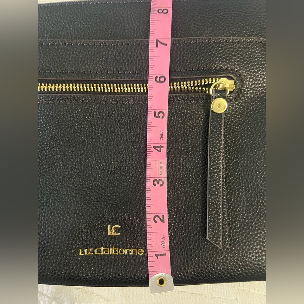Liz Claiborne Crossbody Handbag Black Faux Pebble Leather
Shoulder Bag - EUC - Picture 15 of 16